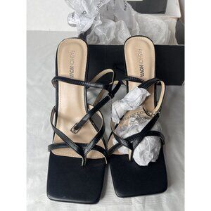 Fashion Nova Jaxon Heels Size 11 Black 4" Heels